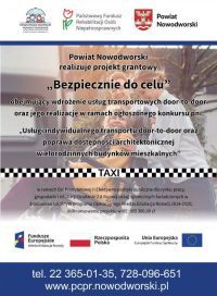Plakat promujący projekt Bezpiecznie do Celu