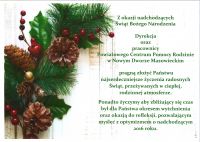 stroik świąteczny oraz treść życzeń